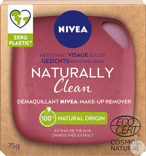 Nivea Naturally Clean Nettoyant Visage Solide Démaquillant 75g