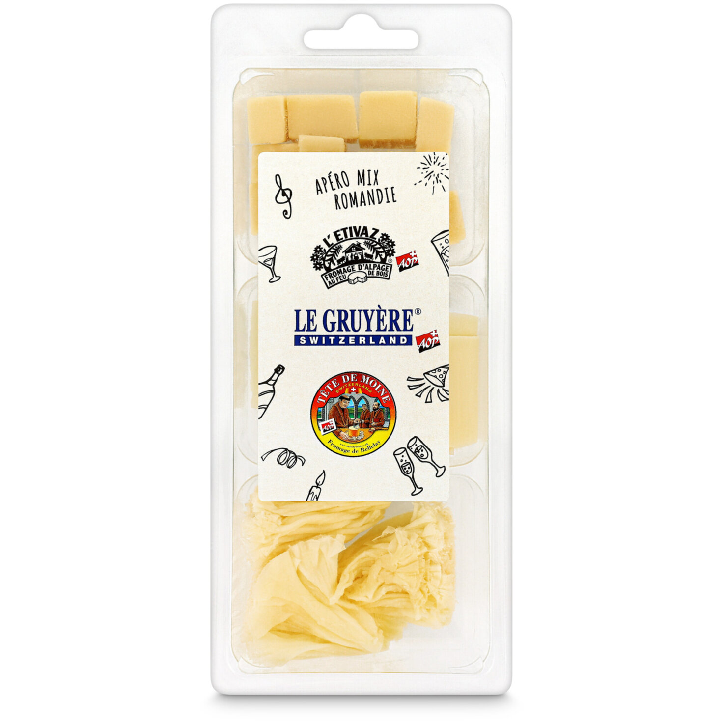 Le Gruyère Apéro Mix de la Romandie Tête de Moine AOP