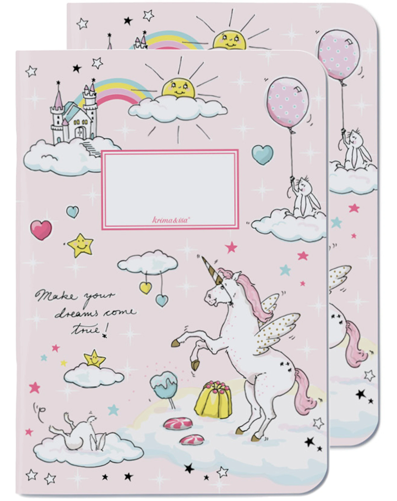 Notizbuch EINHORN (DIN A5) kariert 2er-Set