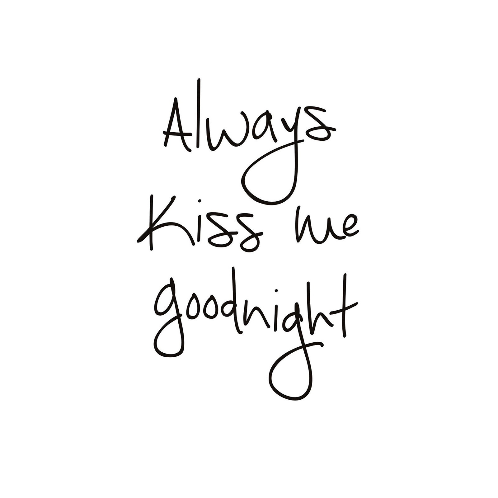 Gerahmtes Bild ALWAYS KISSES - schwarz-weiß - 20x30 cm