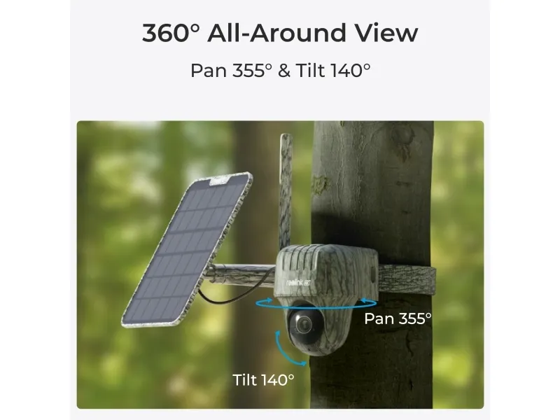 Reolink Go Series G450   Solar Panel 2, IP-sikkerhedskamera, Udendørs, Kabel & trådløs, Google Assistant, Ekstern, Loft/væg