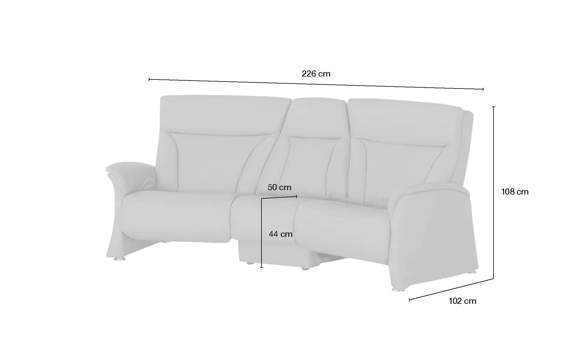 himolla Trapezsofa 4010