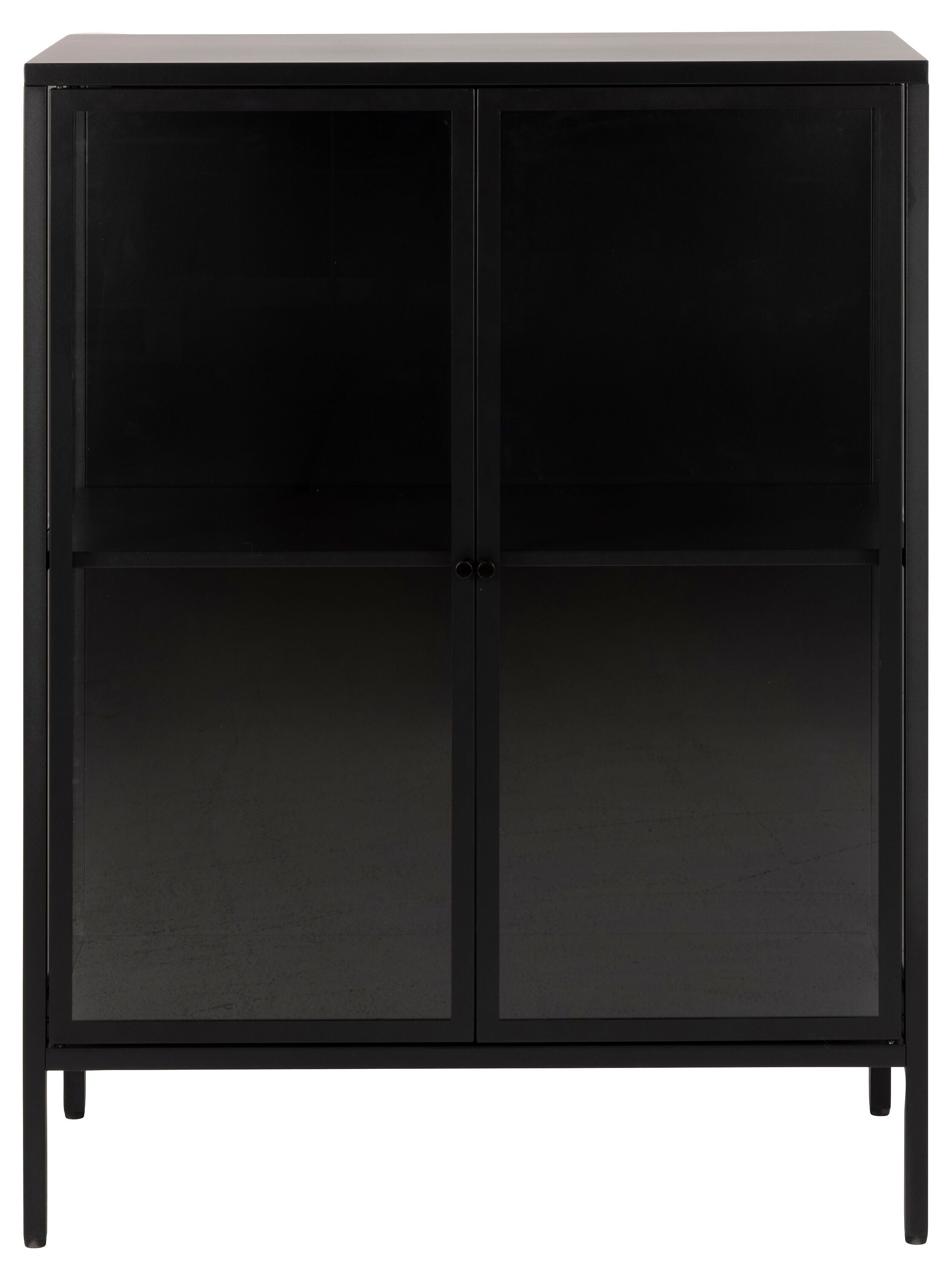 JAXTON Vitrine - Schwarz / B: 80.0 cm x T: 40.0 cm x H: 98.7 cm