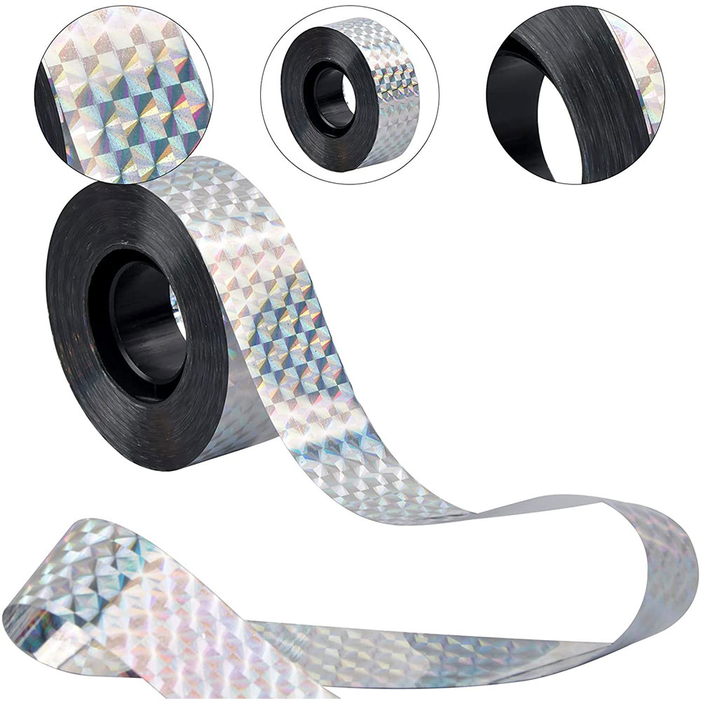 (2.5cmx90m) Holographisches Vogel Abwehrband Doppelseitige Licht Reflexion