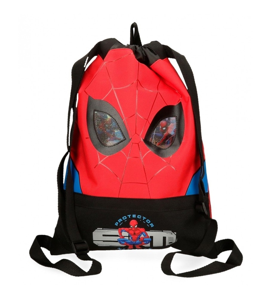 Disney Mochila saco SpidermanProtector rojo -30x40x0,5cm-