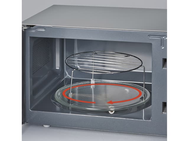 Severin Varmluft Mikroovn m. grill 800 watt Stål/Sort