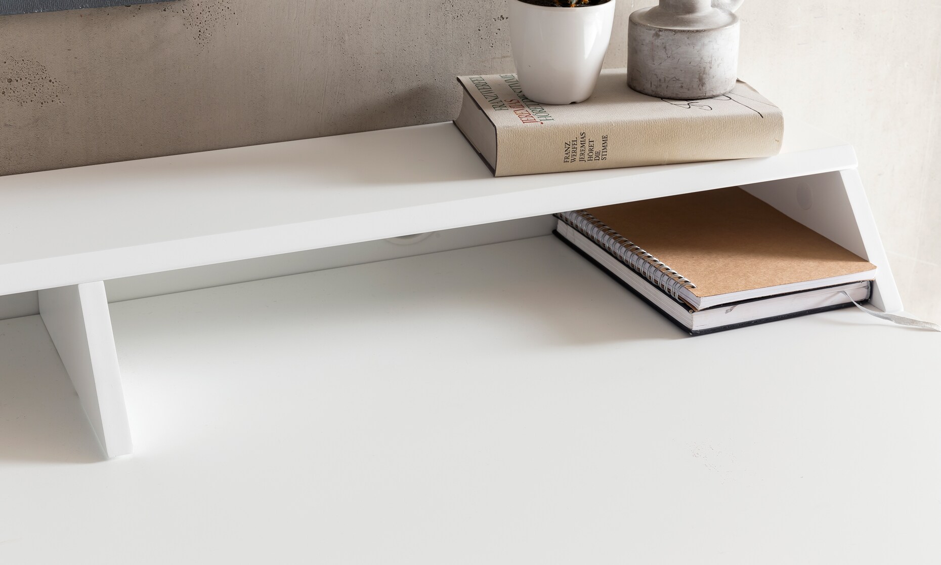 Schreibtisch 110x85x60 cm MDF weiß Arbeitstisch Laptoptisch Bürotisch & Ablage