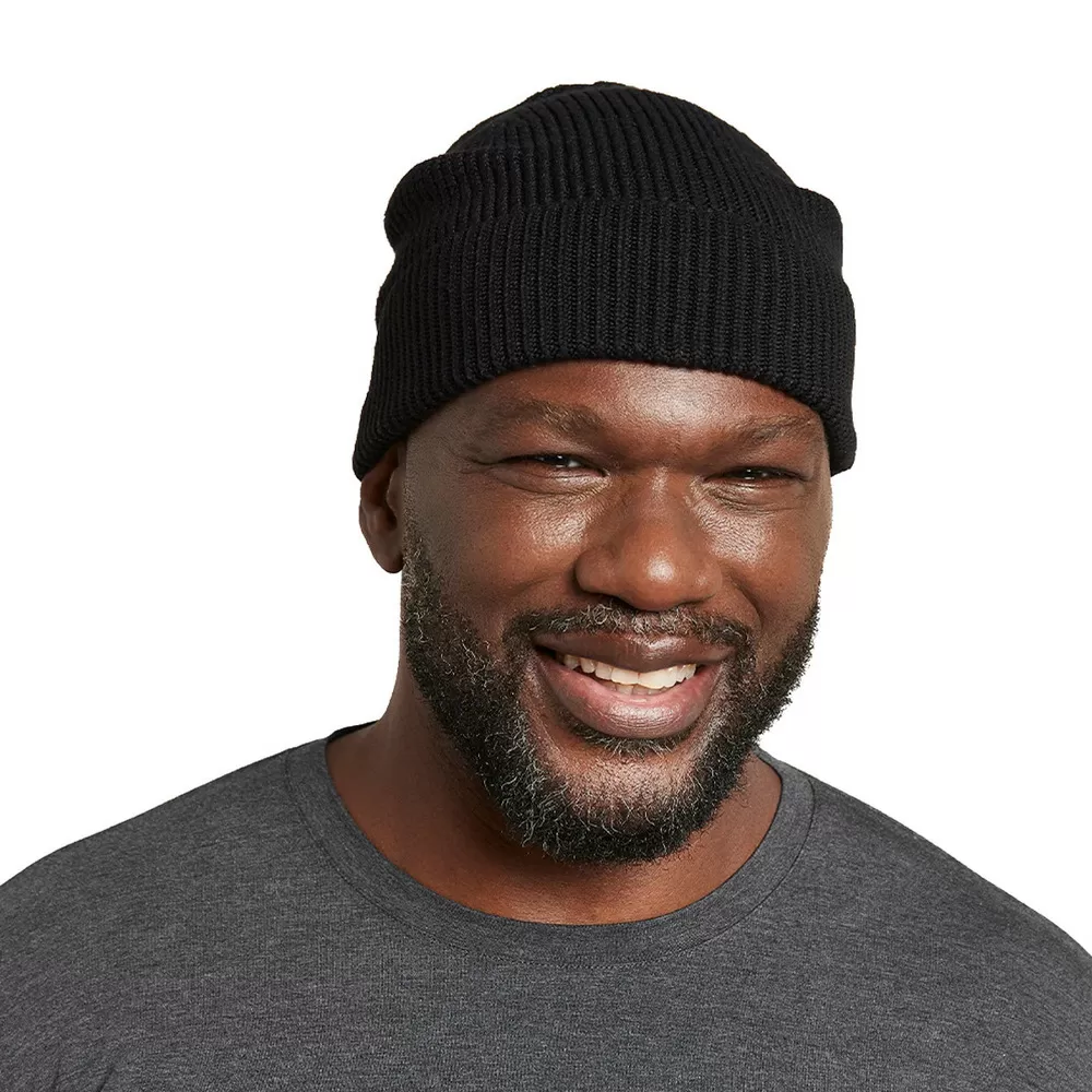 Boody Beanie Ribbed Knit Black - One size - 1 stk