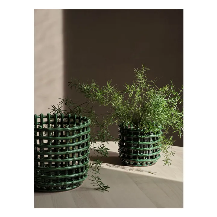 Ferm Living Panier Ceramic | Vert émeraude