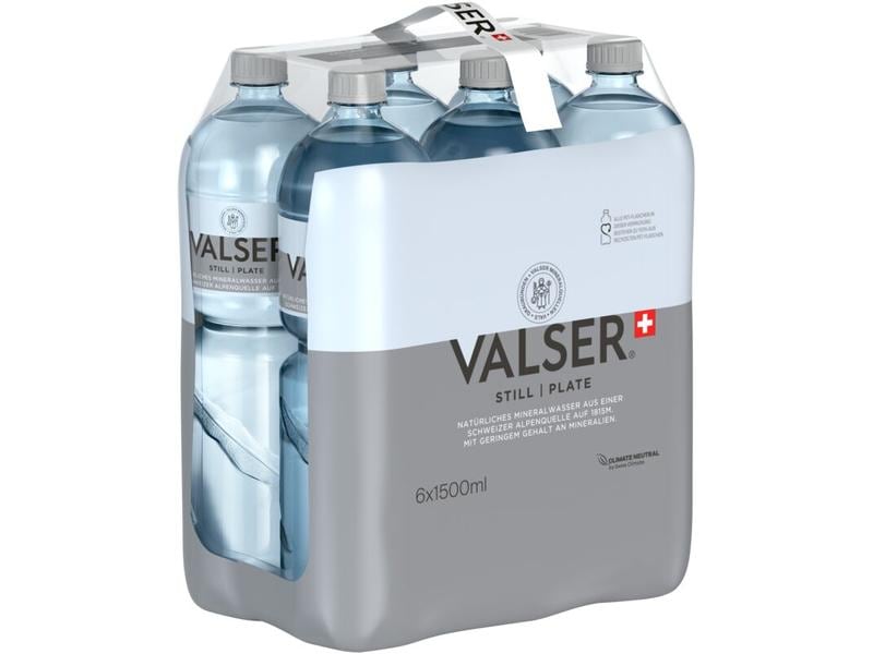 Valser Wasser Still 6 x 1.5 l Mildes und stilles Wasser ohne Kohlensäure