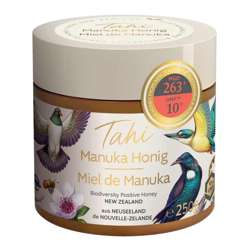 TAHI Manuka Honig UMF 10 + MGO 263 +<br>250 g, Topf, deutsch/französisch