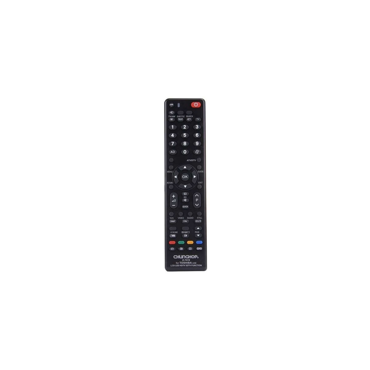 CHUNGHOP Universal Fjernkontroll til TOSHIBA LED TV