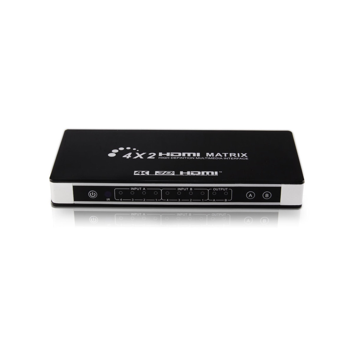 Matrisebryter HDMI 4 x 2 UHD 4K2K 3D med EDID-funksjon