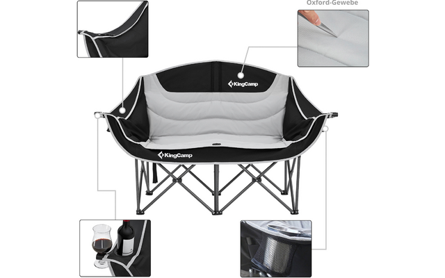 KingCamp Duo Deluxe komfortables Faltsofa für 2 Personen