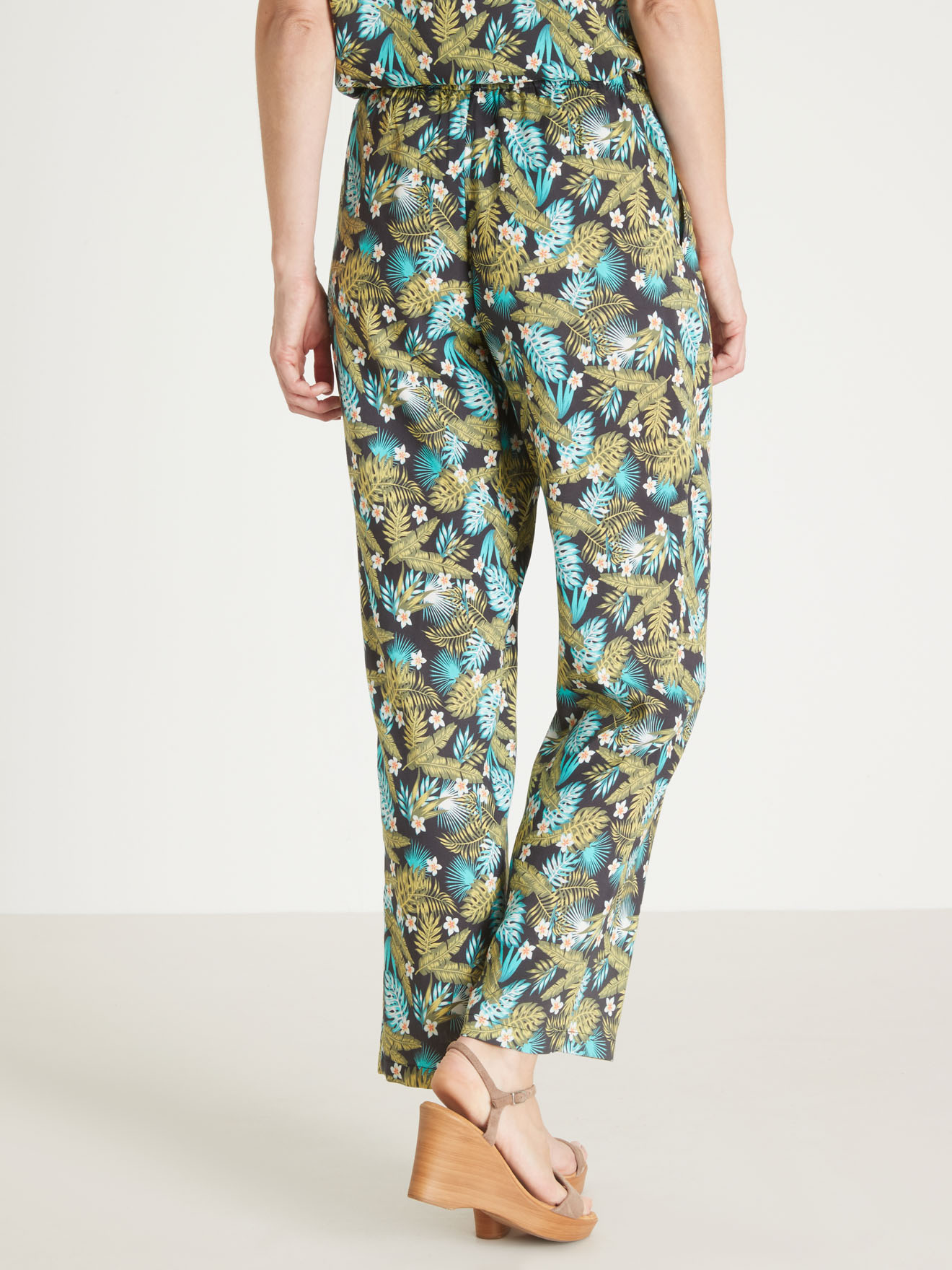 Pantalon fluide entièrement élastiqué