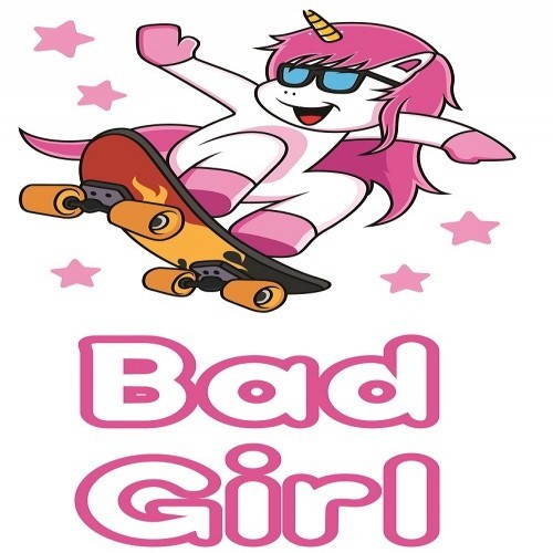 Adesivo Bad Girl cor preta