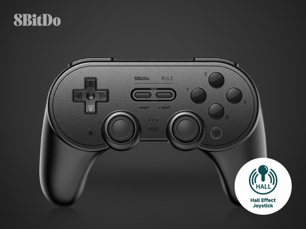 8BitDo PRO 2 Gamepad Hall Ed/Black