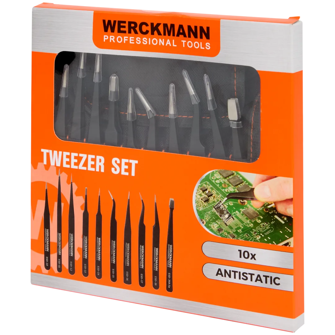 Jeu de pinces antistatiques Werckmann