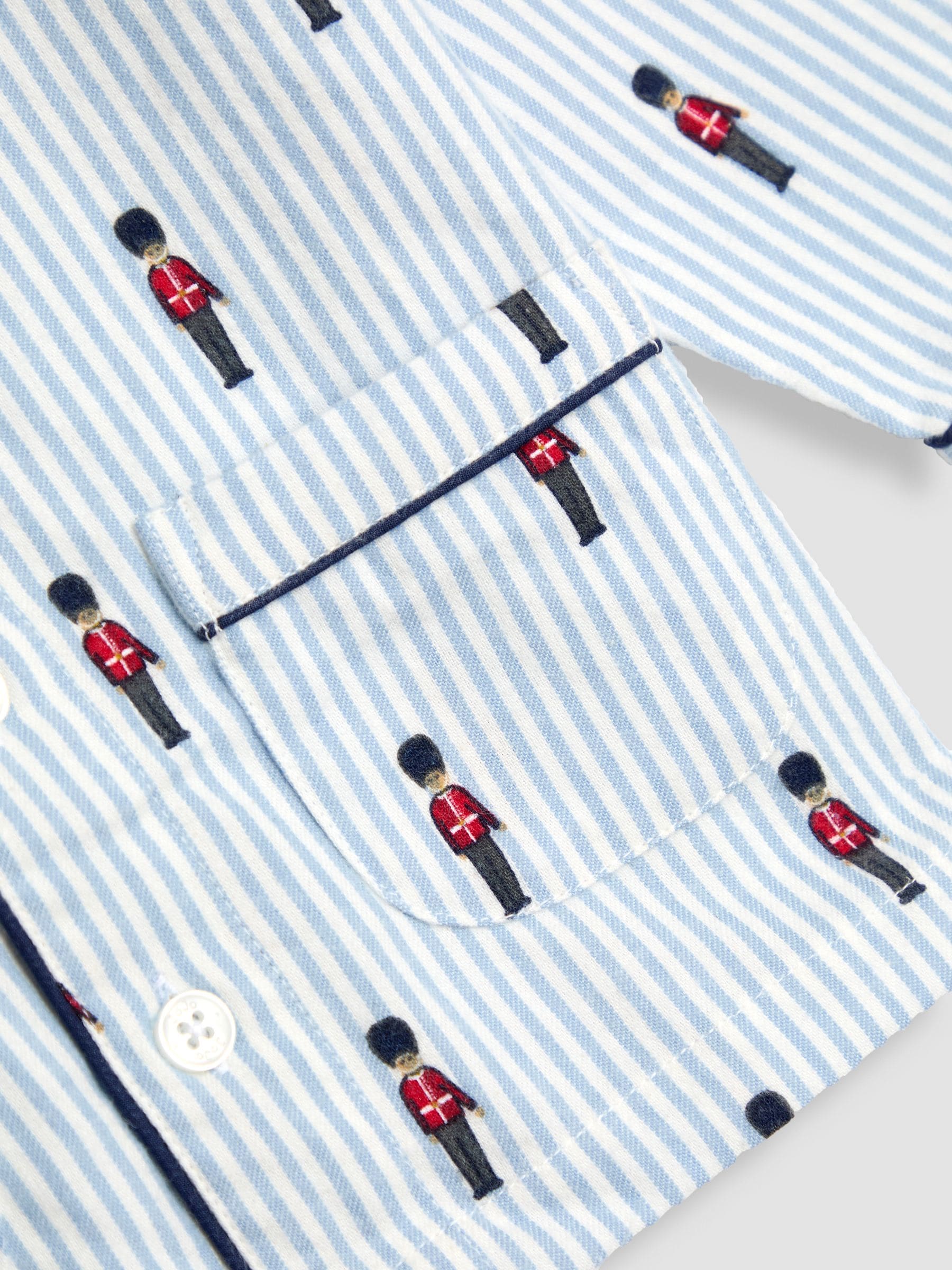 Blauw soldaat - JoJo Maman Bébé Woven Check Character Pyjamas