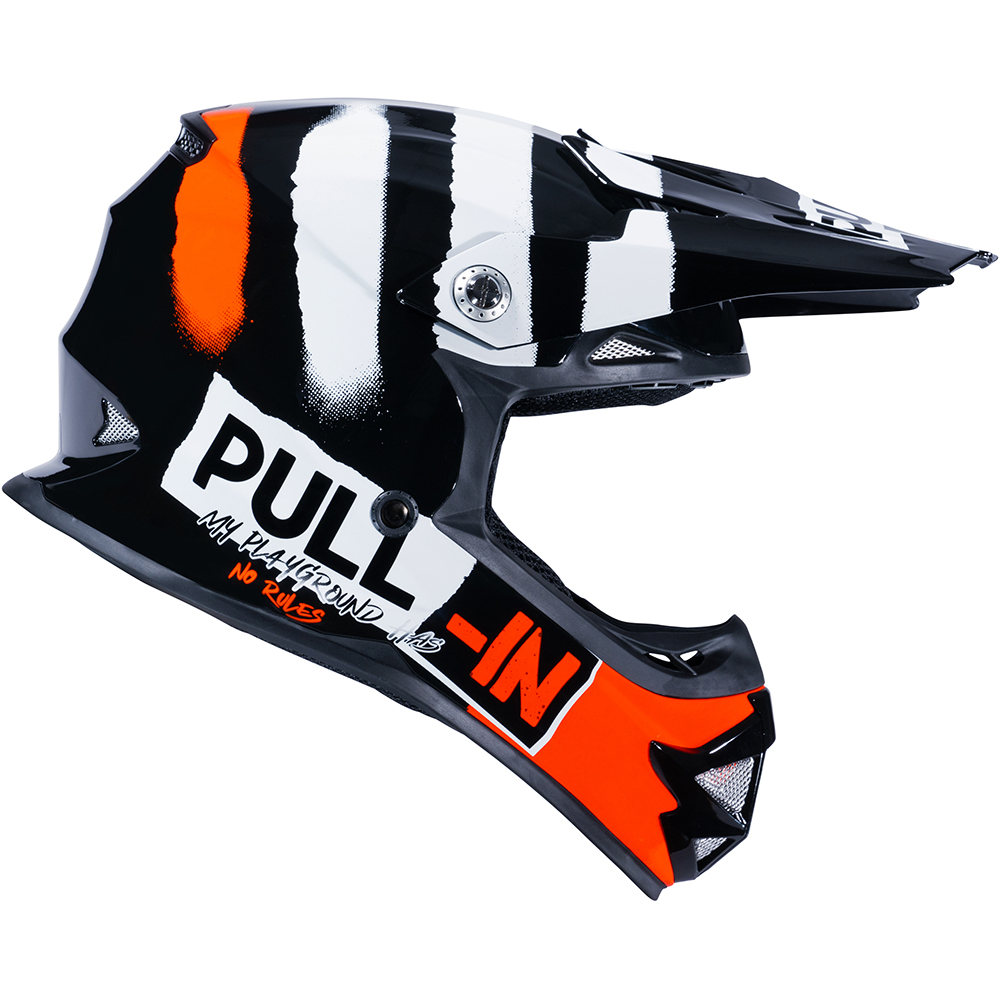 pull-in - Casque Enfant Trash Kid - 2023 Noir / Blanc / Orange