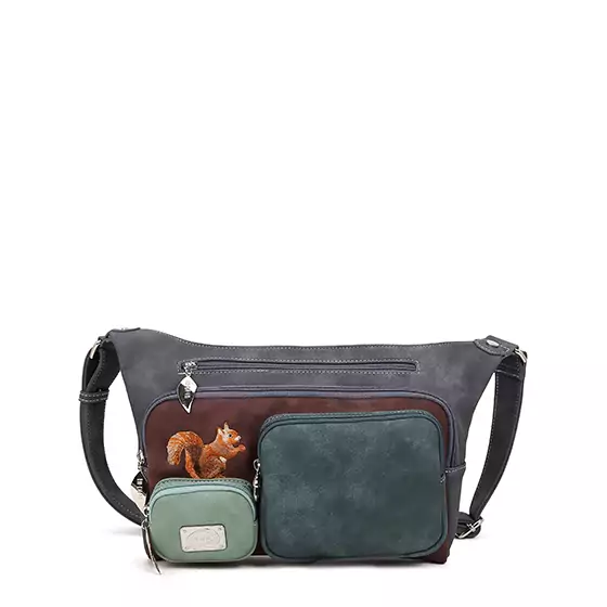 Hi-Di-Hi Squirrel Shoulderbag Dark Grey Multicolor