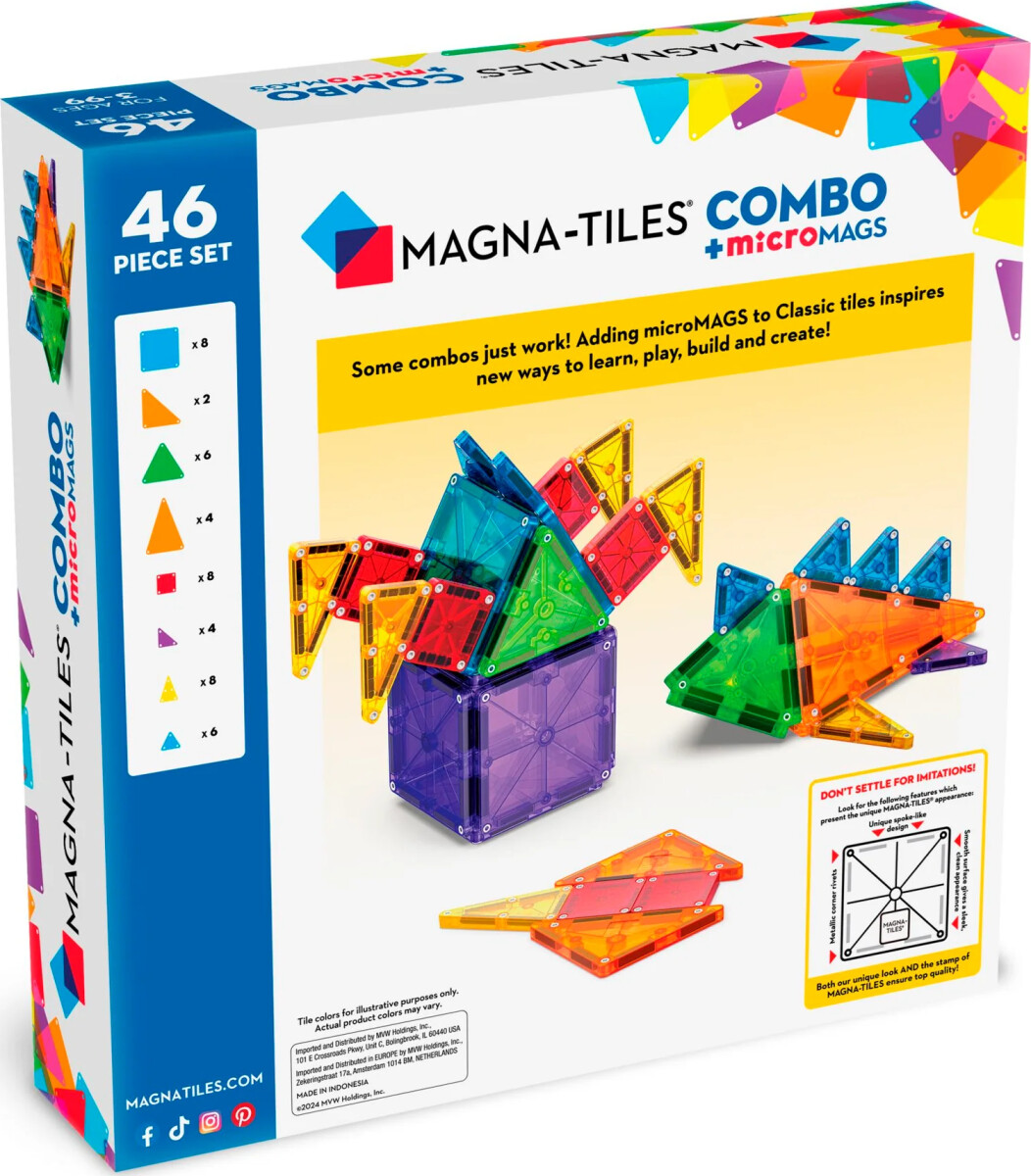 Magna-Tiles - Micromags Kombi 46 Stk