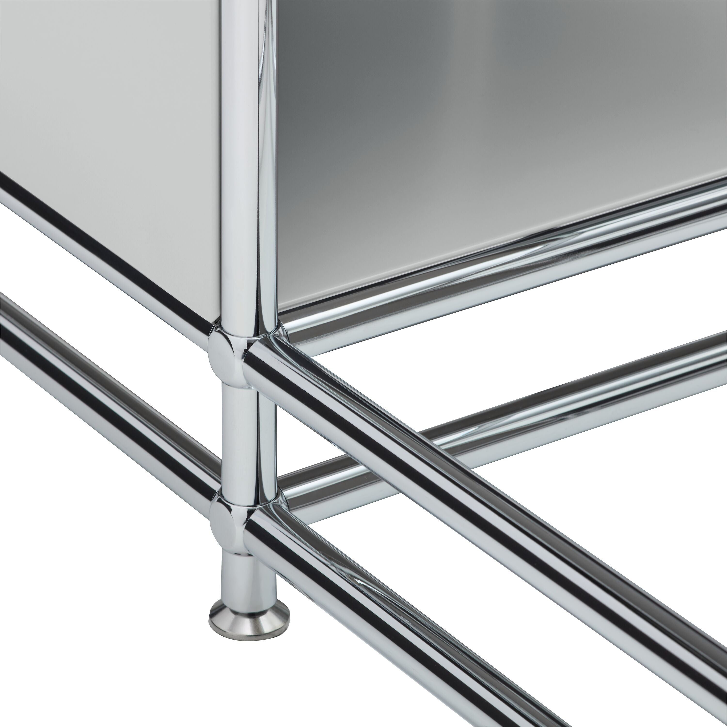 FLEXCUBE_Salontisch_Glas_h`grau_152x116 - Hellgrau / B: 152.5 cm x T: 115.0 cm x H: 49.0 cm