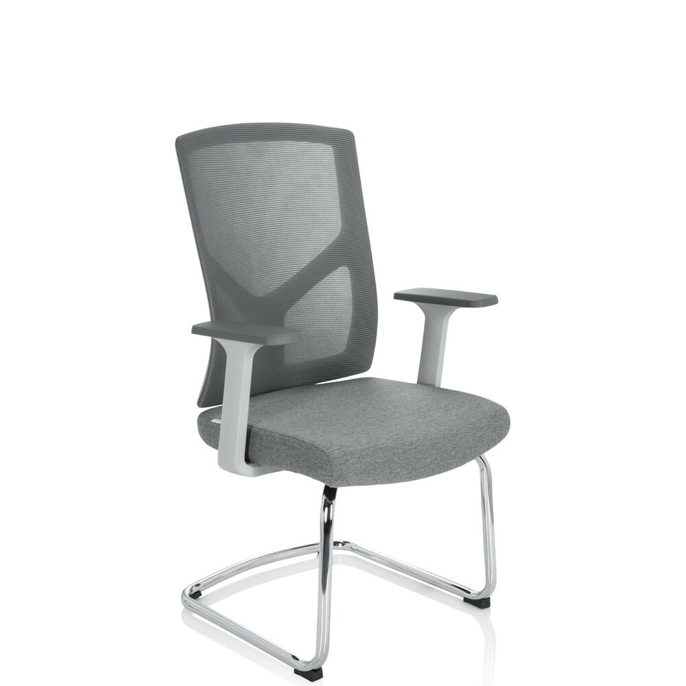 Freischwinger BRETON V W Stoff/Netzstoff mit Armlehnen hjh OFFICE