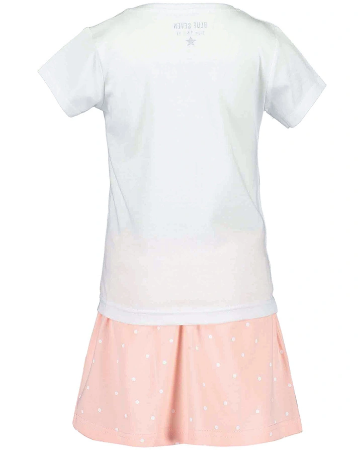 T-Shirt BEACH 2-teilig in white/melon