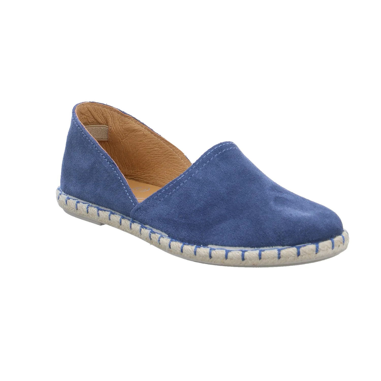 SCHUHENGEL Espadrille Jeansblau Leder
