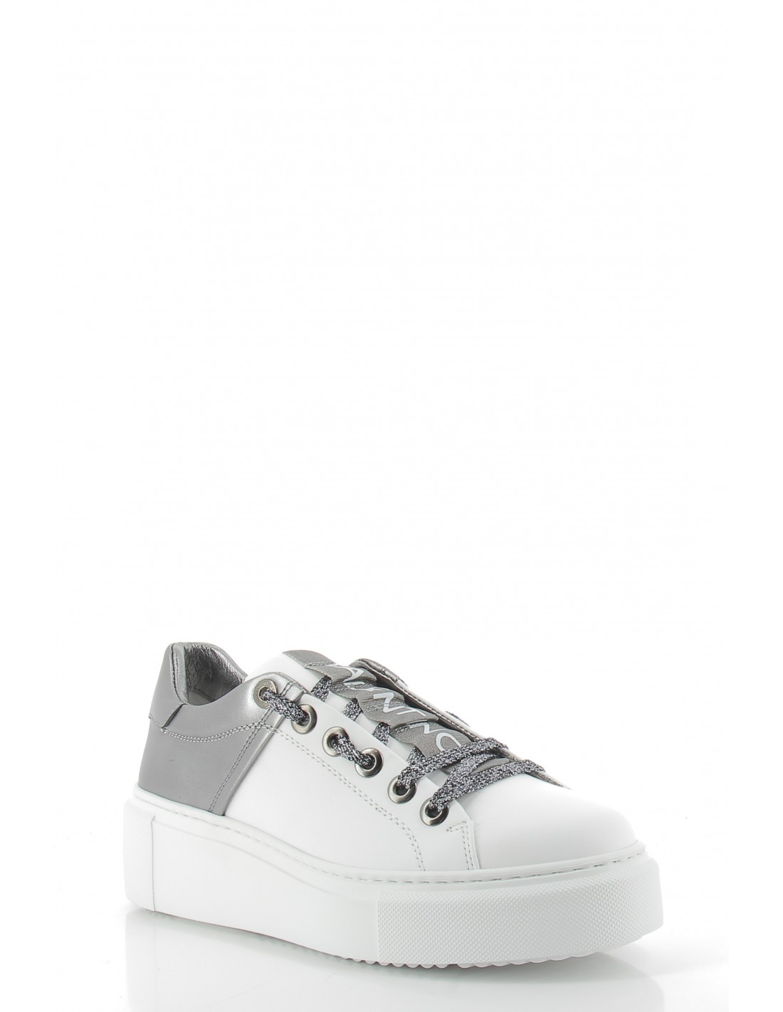 valentino Baskets compensées femme baraga summer cuir blanc/argent