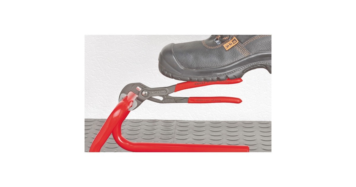 KNIPEXCobra 250 mm 87 01 250 zweedse- / waterpomp-tang  (Rood, Getande grijpvlakken, Doorgestoken scharnier )