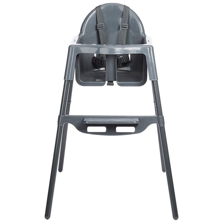 Chaise-haute fixe 2 en 1 Capucine grise - Ecru