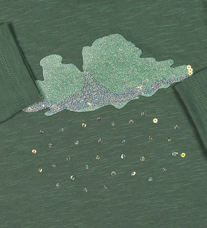 En Fant Pullover - Grün m. Wolke