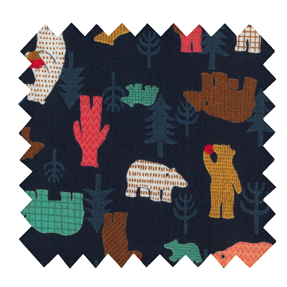 Tissu Coton Au Mètre Grizzli