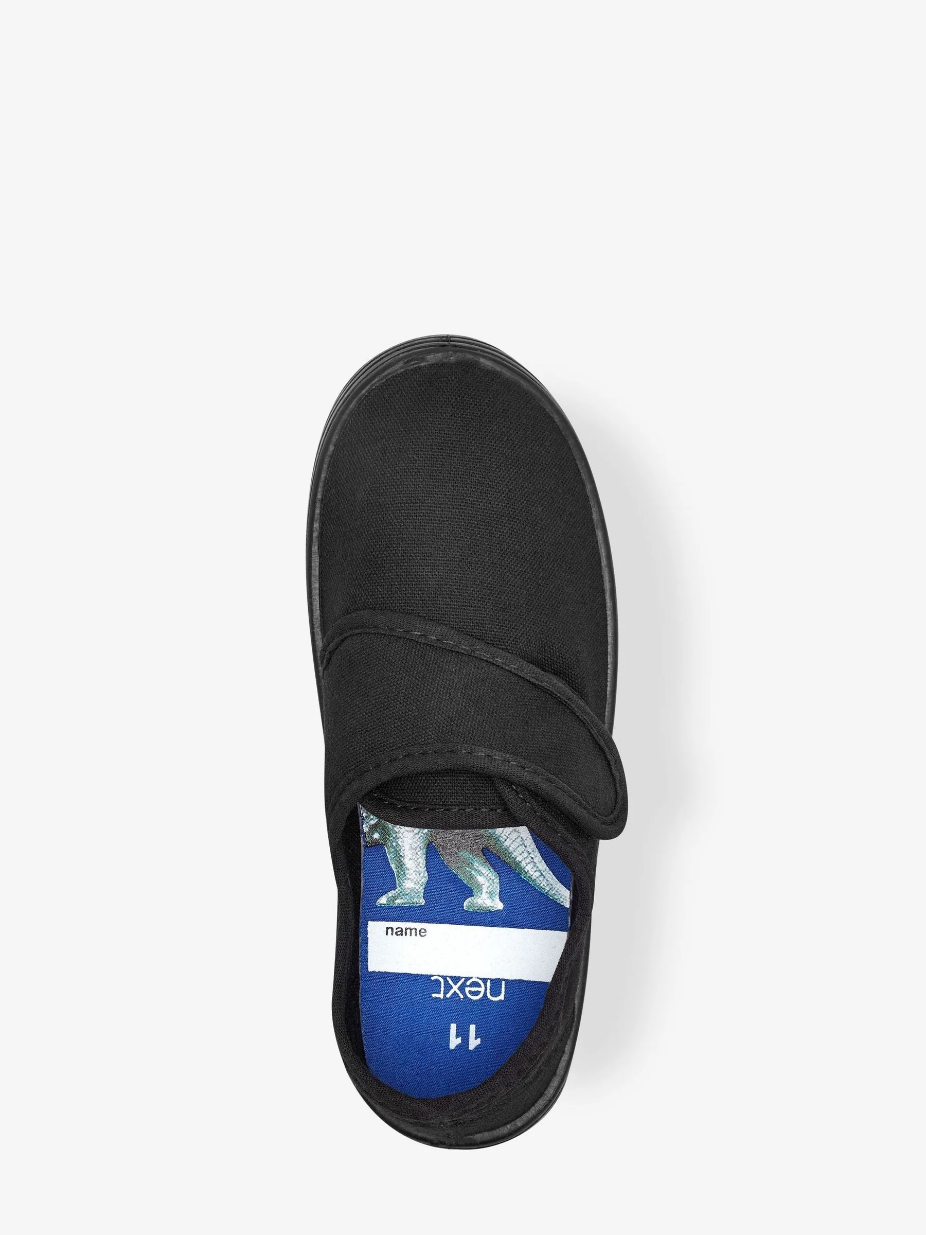 Zwart - Plimsoll schoolschoenen met klittenbandsluiting