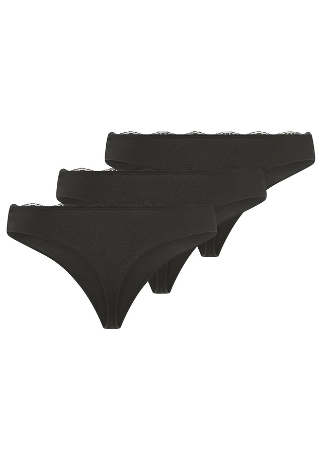 YSABEL MORA Tanga »BASIC COLLECTION COTTON WITH LACE«, nicht nur bequem, sondern auch romantische Spitzendetails