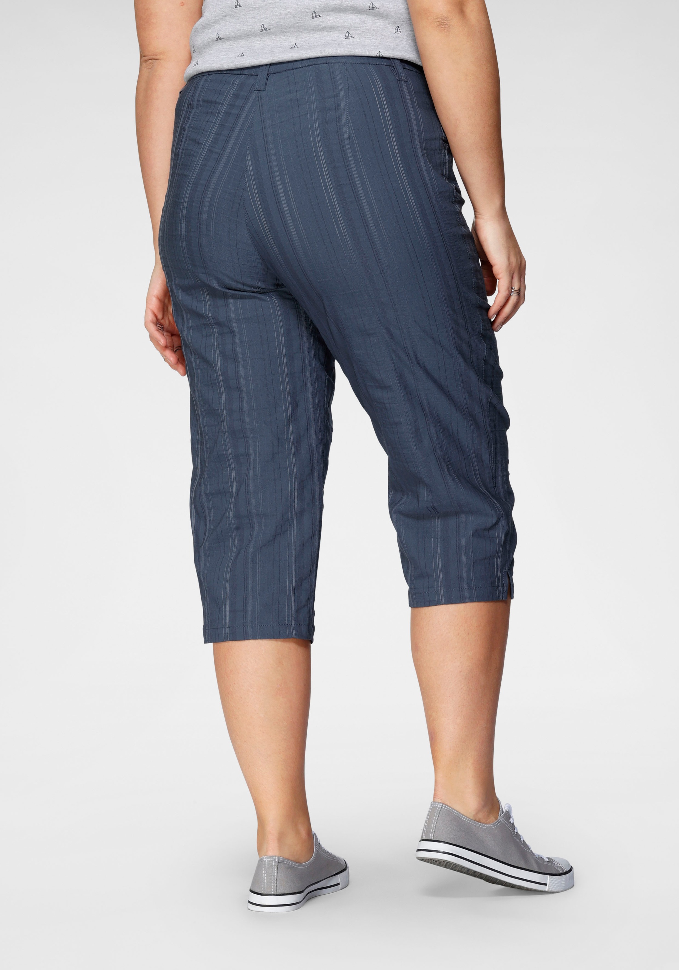 KjBRAND Caprihose »Babsie: bequemer Oberschenkel«  Sommerhose mit Strukturmuster