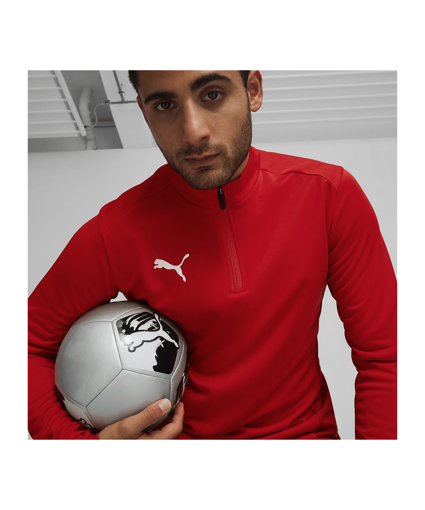PUMA teamGOAL Training 1/4 Zip Sweatshirt Rot F01