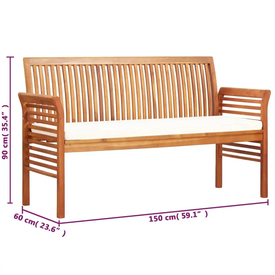 vidaXL - Tuinbank - Bruin - Hout - 150 cm