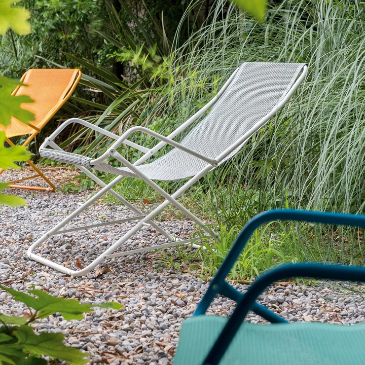 Emu - Bahama Liegestuhl, weiss / eis