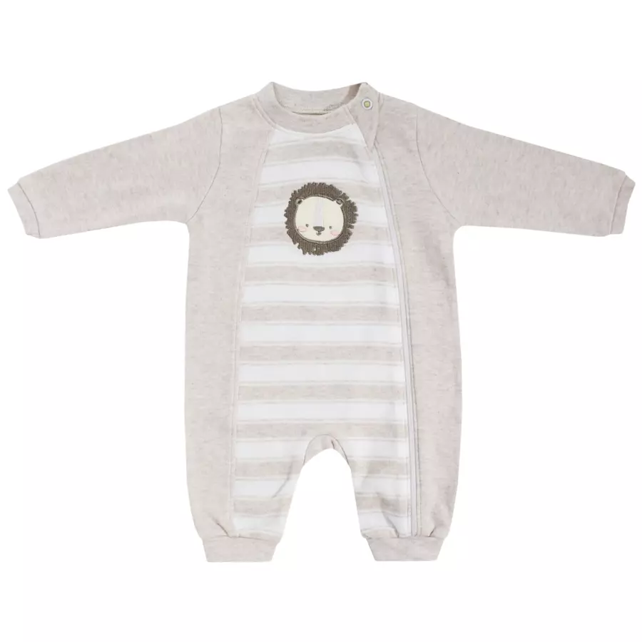 JACKY Schlafanzug LITTLE LION beige-melangeringel