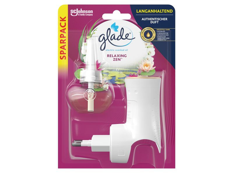 Glade Duftstecker Relaxing Zen 20 ml Elektrischer Raumduft mit Duftöl