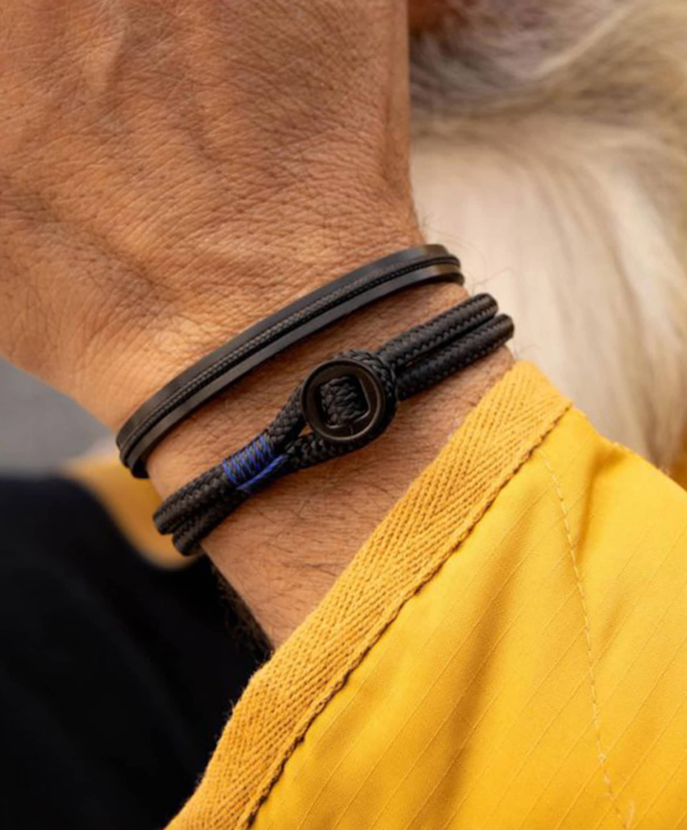 PIG & HEN Heren armband zwart