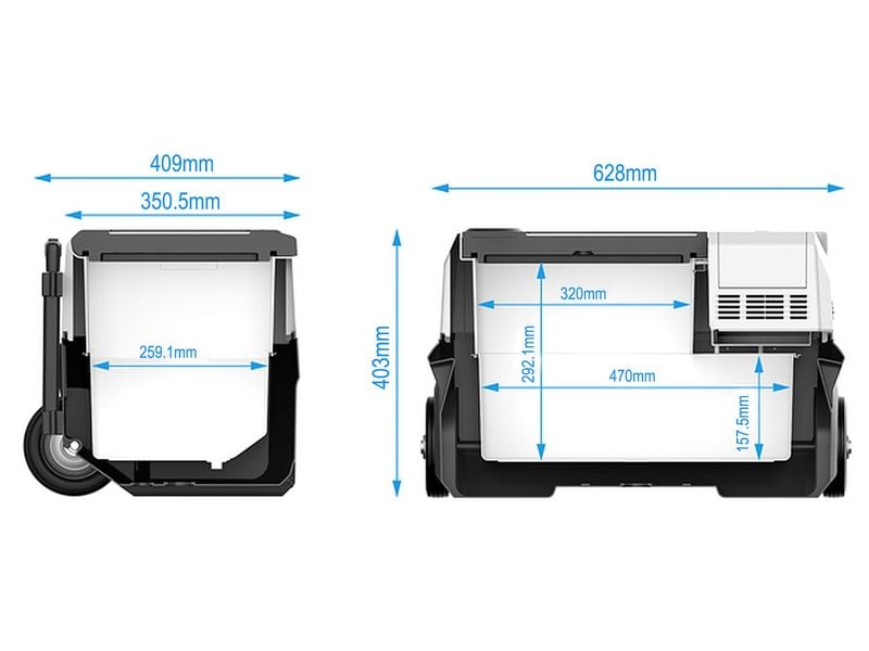 KOOR Kompressor-Kühlbox ACUX-R 30 mit Akku Mobile Kühl- und Gefrierbox in einem