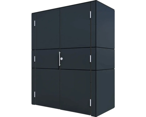 Tuinkast Bertilo HPL highboard 155 x 75 x 193 cm antraciet