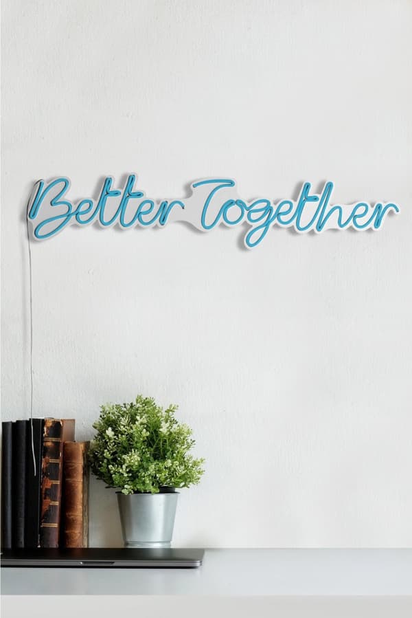 Dekorativ plast LED-belysning Better Together - Blå