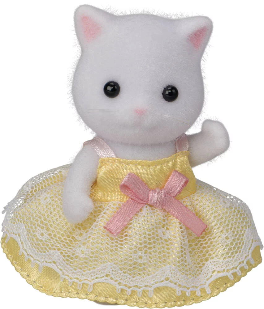 FIGURINE - LA FILLE CHAT PERSAN ET SA PANOPLIE DE PRINCESSE - SYLVANIAN PERSONNAGE ET TENUES