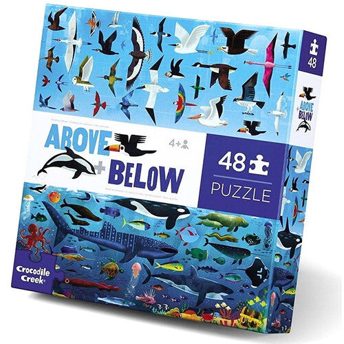 Crocodile creek vloerpuzzel boven en beneden - zee en lucht - 48st