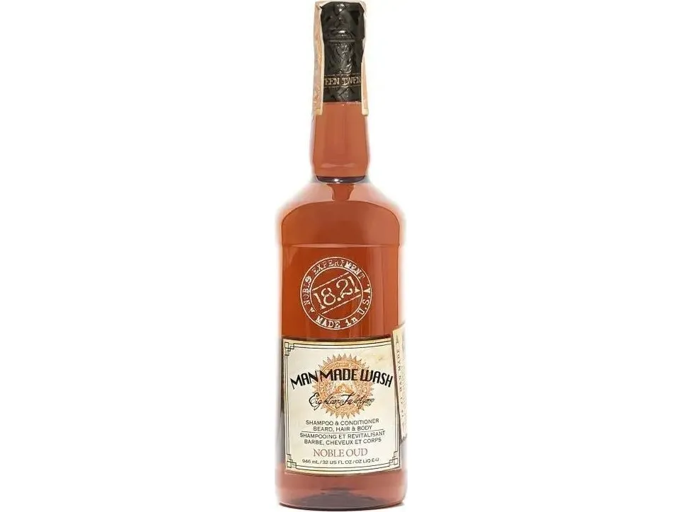 Baylis & Harding Men's multifunktionelle 3 i 1 shampoo, balsam og body wash i én 18.21 Man Made Wash Noble Oud, 946 ml